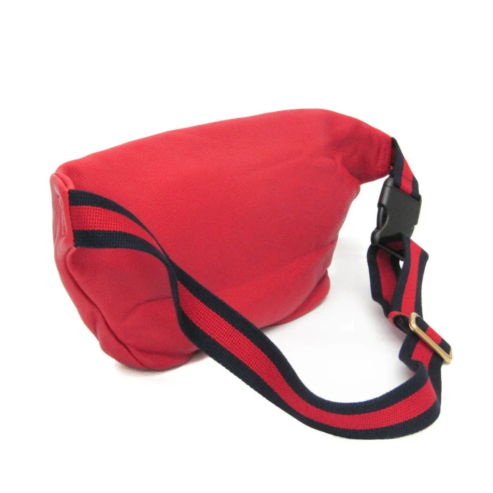 GUCCI Red Leather Fanny Pack - Picture 2 of 10